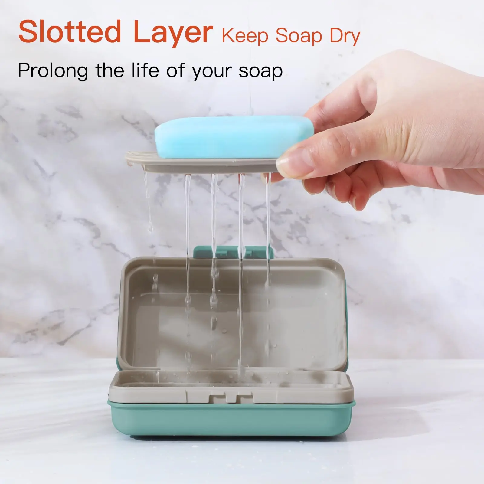 Soap Holder Soap Dish 1 Pack Bar Soap Holder for Shower, Travel Soap Case with Lid for Gym Camping Essentials Travel Toiletries