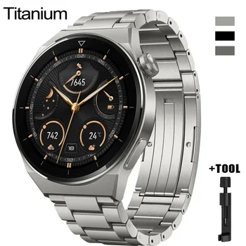 Huawei için titanyum kayış izle 4 Pro lüks bilezik Band Huawei GT4 için 46mm Ultimate 22mm Samsung İzle 45mm dişli S3 kemer