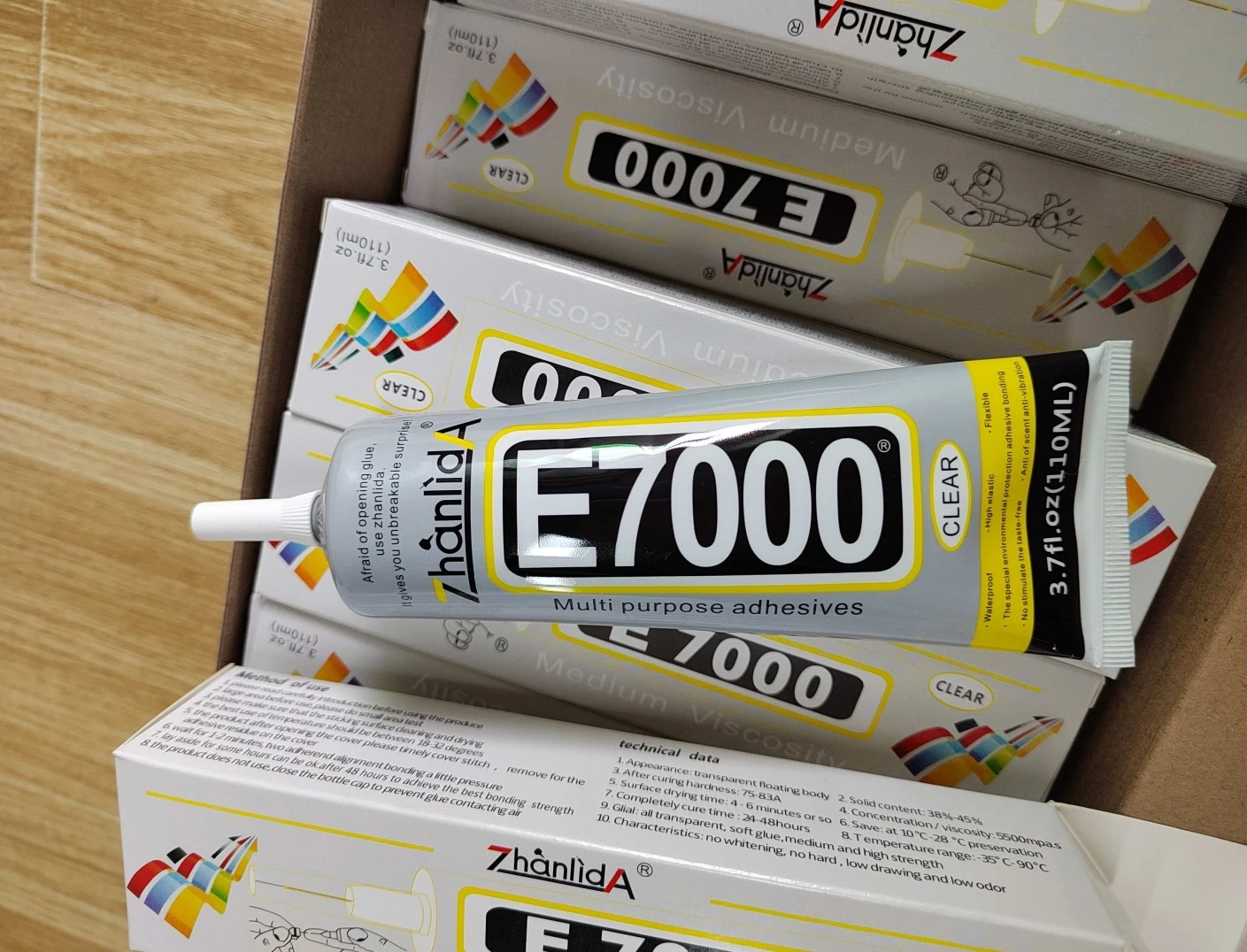 

E7000 110 мл 10 шт. прозрачный клей для ювелирных изделий со стразами для липкой одежды, ткани, кожи E7000 клей