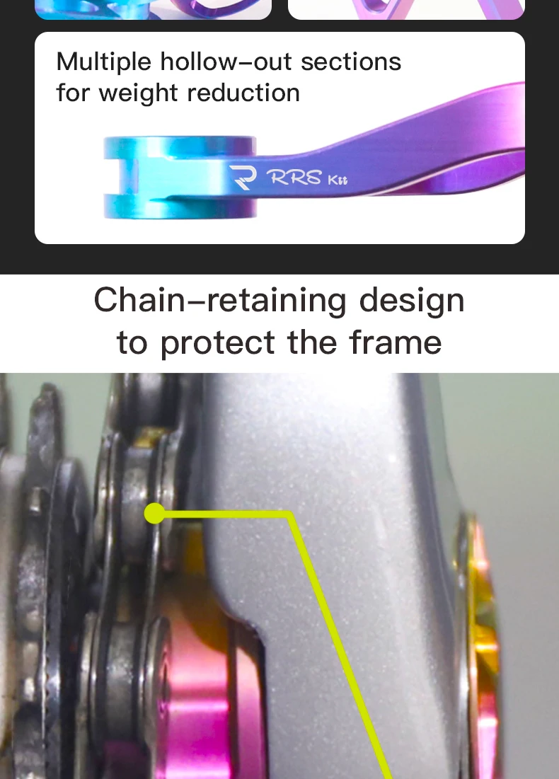 RRSKIT Fahrrad Titanlegierung UDH Rahmen Schaltauge Fahrrad UDH Schaltwerk-Halterung Universal Schaltauge – Detail 6