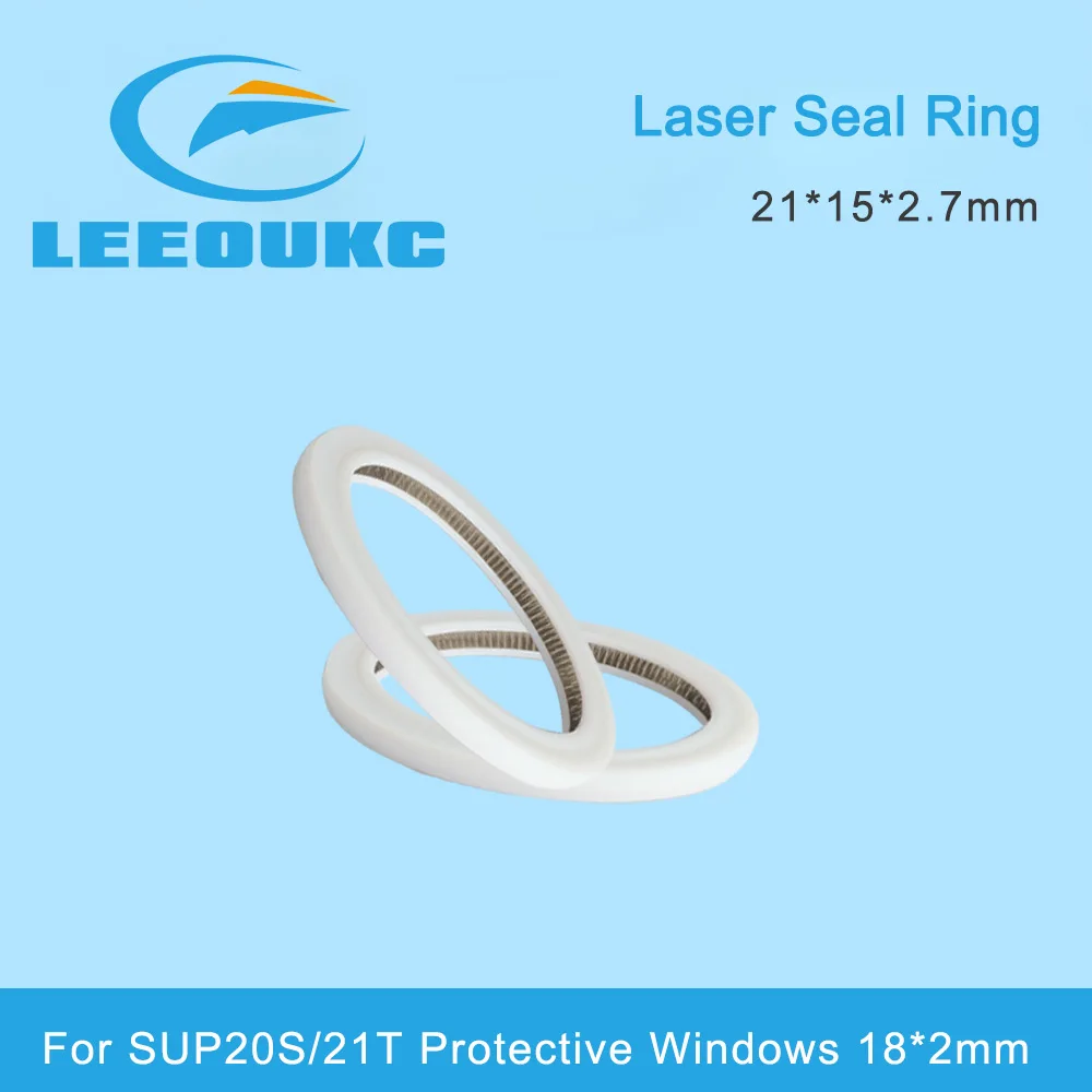 LEEOUKC Laser Seal Ring 21x15x2.7mm For SUP20S/SUP21T/SUP23T Protective Windows 18x2mm Laser Welding Head Gefasst Laser Parts