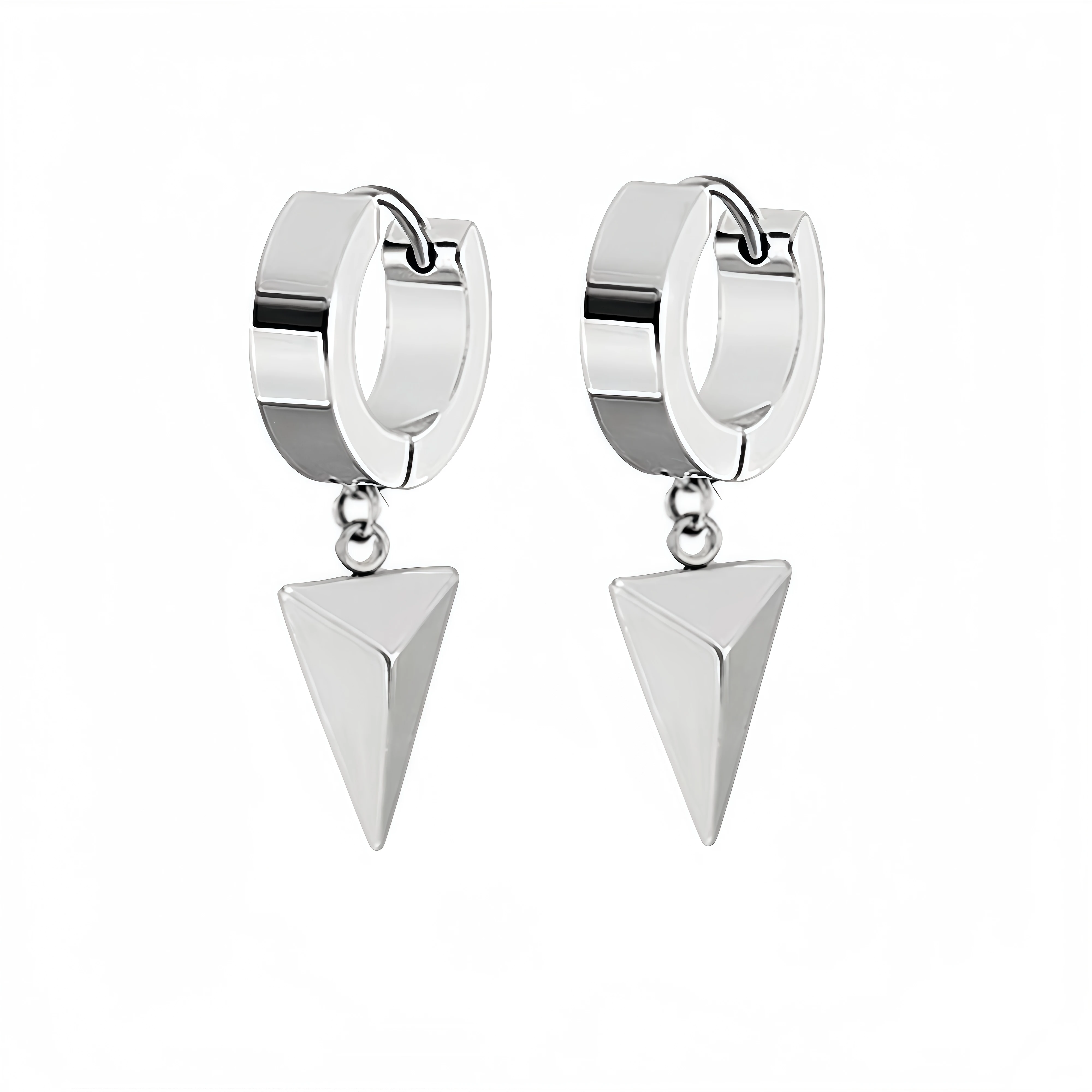 Edelstahl baumelnde hängende Anhänger Tropfenohrring für Frau Mann minimalistische Punk Spike Piercing Ohrschmuck neu im Zubehör