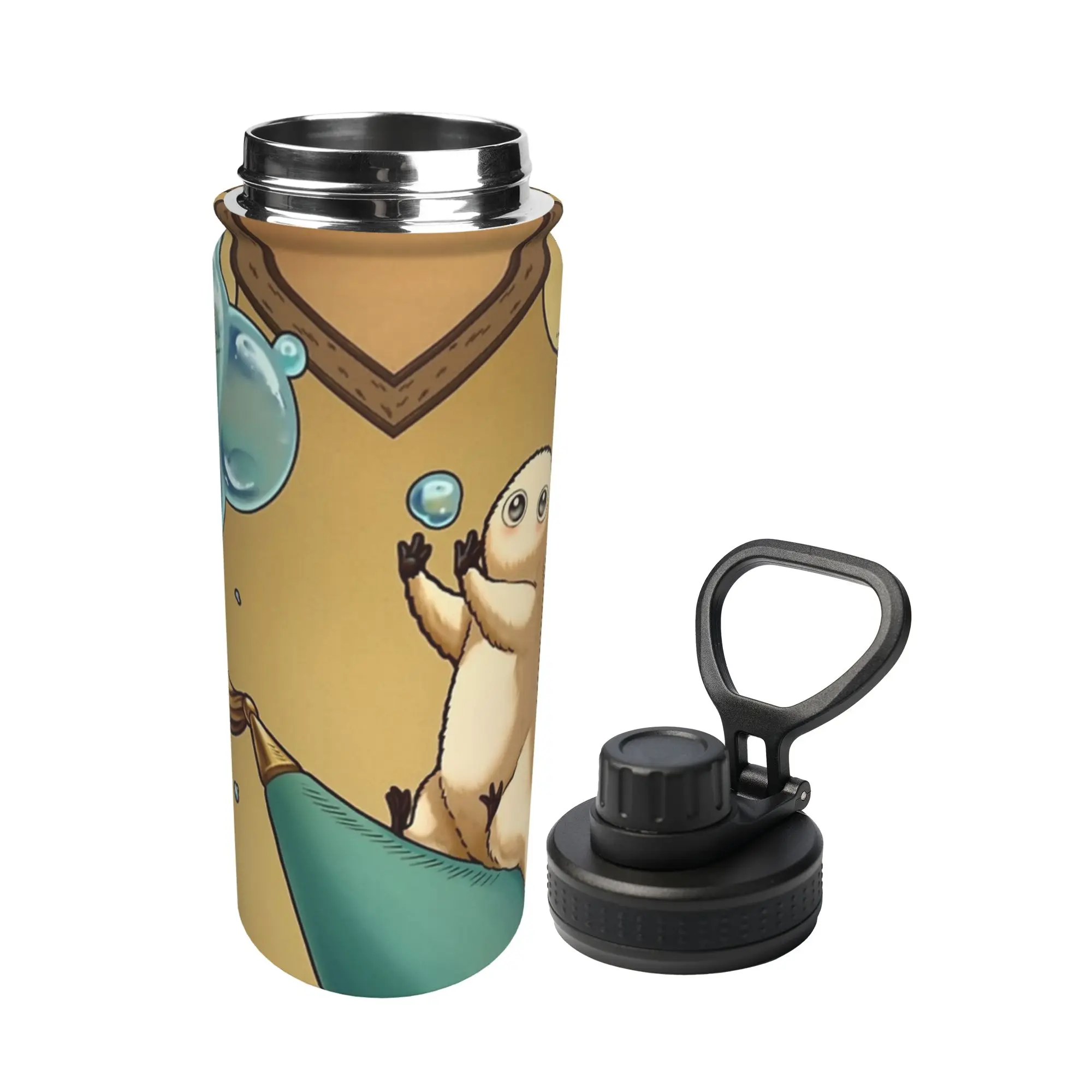 Brushbuddy Witch Hat Atelier Anime 18OZ Sports Insulated Kettle  Thermal Cup Stainless Steel School Mug Water Bottle