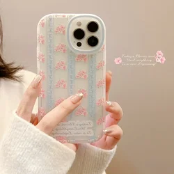 Sweet Retro lace Spring flower art girls Phone Case For iPhone 17 air 16 15 14 13 11 12 Pro Max 16 Plus Xs Max X Case Cute Cover