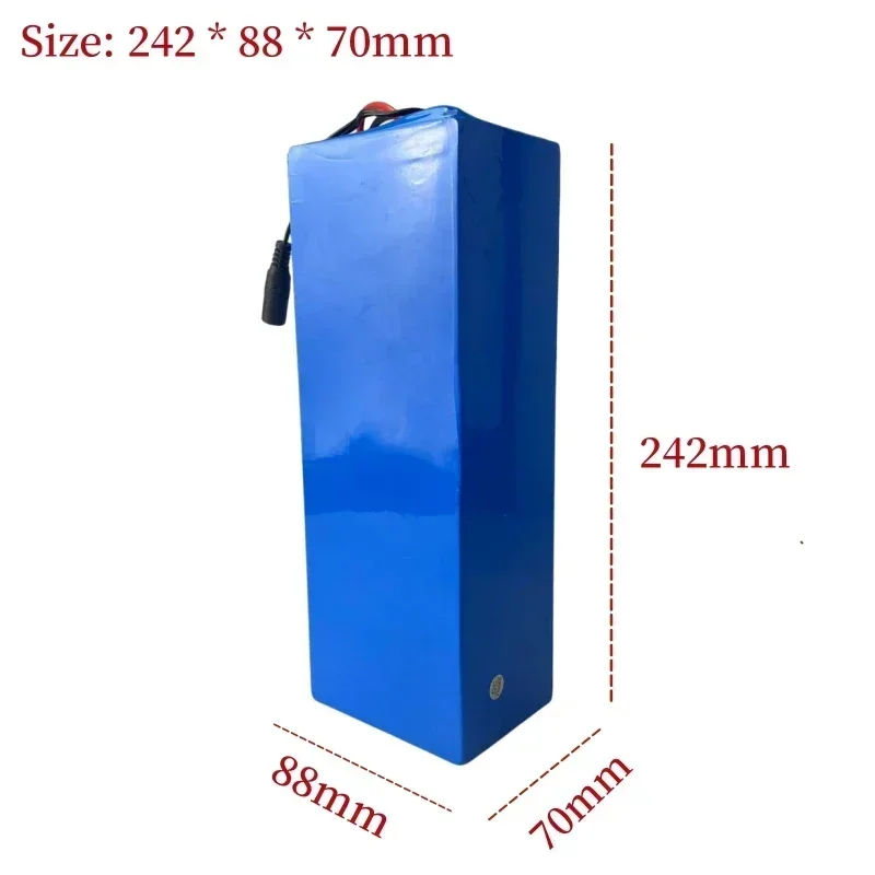 Lithium Ion Battery Pack for Scooters, Motorcycles, and Powerful Bicycles with BMS, 18650 13S4P 48V 25Ah+charger