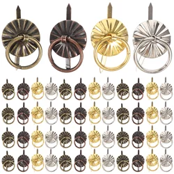 40 Pcs Vintage Metal Ring Cabinet Knobs Mini Drawer Pulls Door Handles Dresser Wardrobe Furniture Pulls Hardware Old