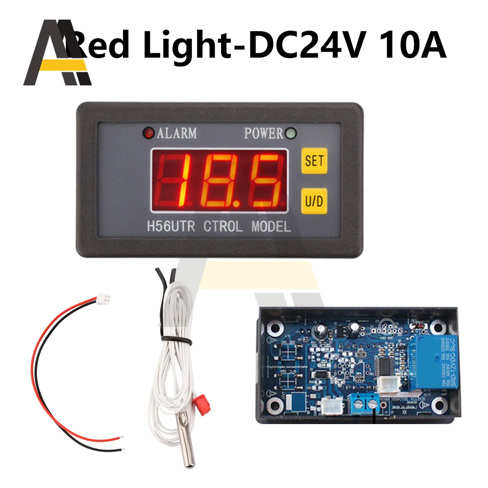H56TR 디지털 온도 컨트롤러 NTC 프로브가있는 열/냉각 제어 장비 AC220V DC12/24V가있는 LED 디스플레이 온도 조절기