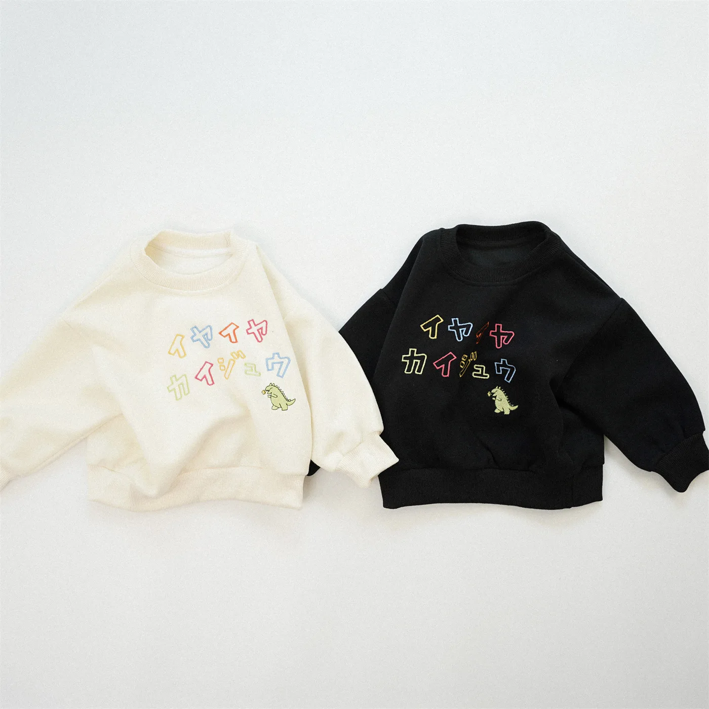 

2025 Autumn New Children Long Sleeve Casual Sweatshirt Fashion Girls Embroidery Tops Baby Cotton Loose Pullover Kids Clothes