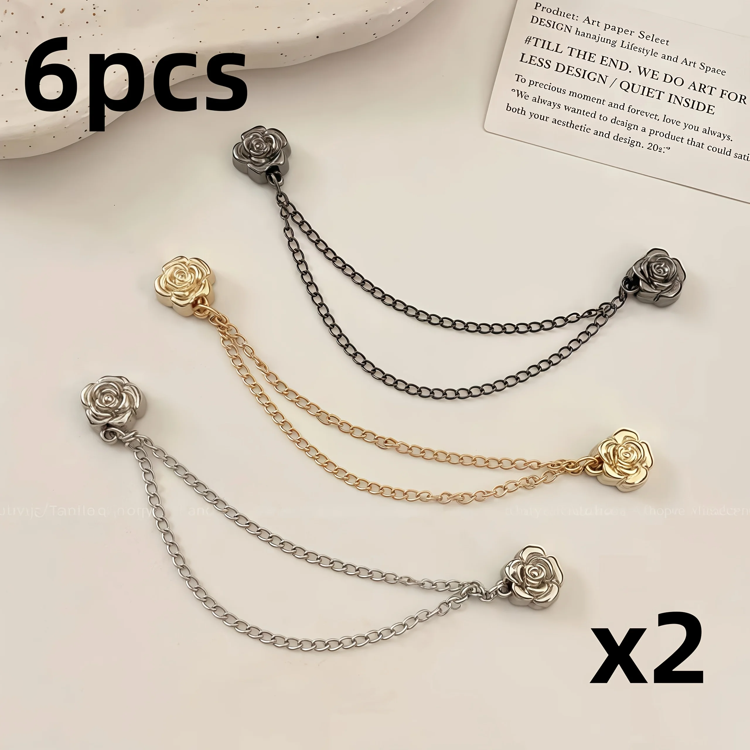 4/6 stuks magnetische kettinggesp - verstelbare kledingvertrapment magnetische sluiting, geschikt voor broeken, jurken, jassen - kleding