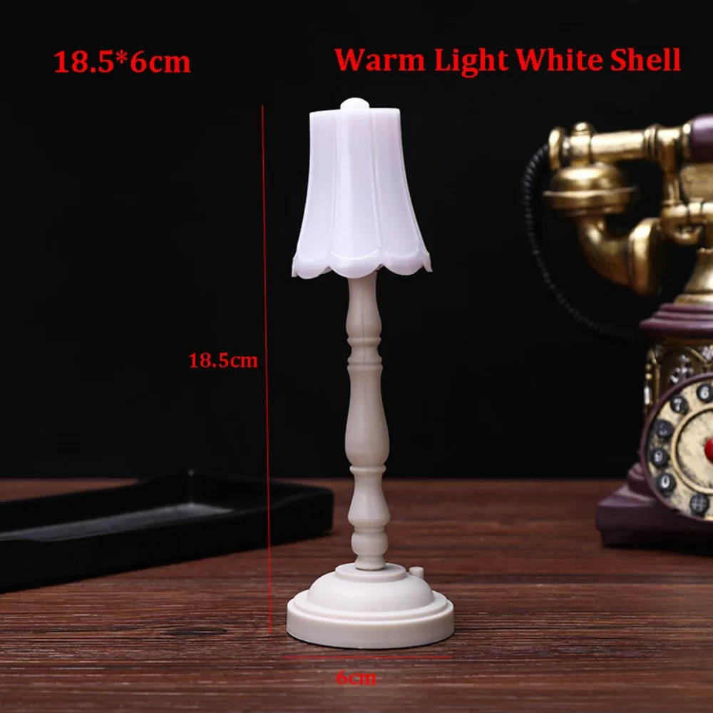 1:12 Mini Dollhouse Miniature Floor Lamp 18.5*6cm/4.3*1.8cm 6 Styles Crystal Wall Light Lamp Model Simulation Bedside Lamp
