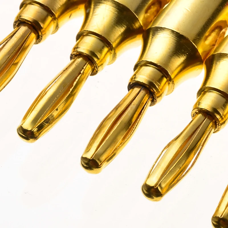 8/20pcs 4mm 24k Gold Plated Banana Plugs Wire Cable Connectors Musical For Speaker Amplifier Adapter Audio Banana Plug Connector