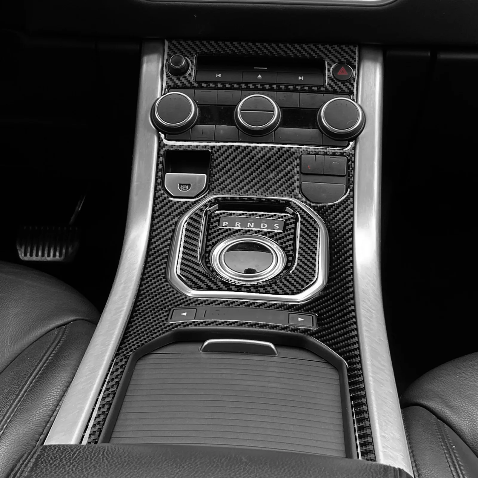 

Car Central Control Gear Shift Warning Light Panel Carbon Fiber Interior Accessories For Range Rover Evoque 2012-2018 Stickers