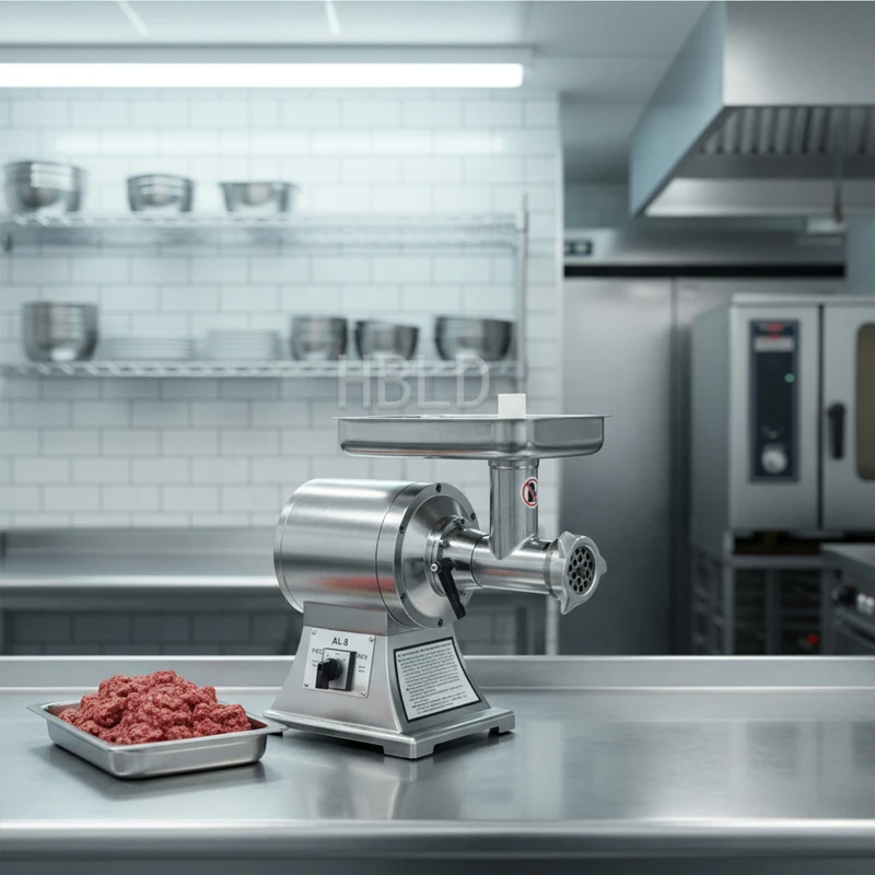 Small Commercial Meat Grinder Vegetable & Food Processing Grinder Compact Kitchen Appliance for Business Use