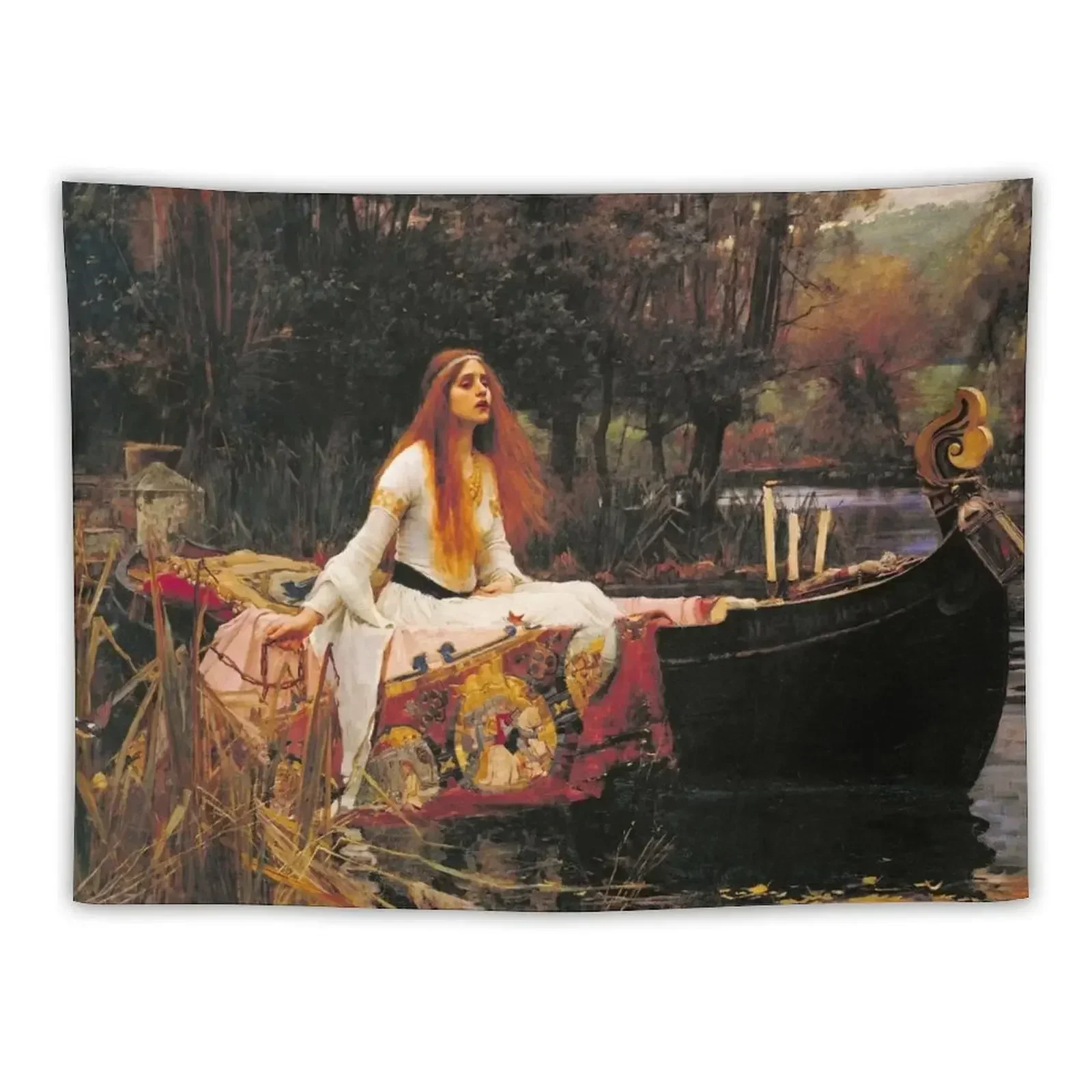 The Lady of Shalott by John William Waterhouse (1888) Tapestry Things To The Room Wallpaper Bedroom Tapete For The Wall Tapestry