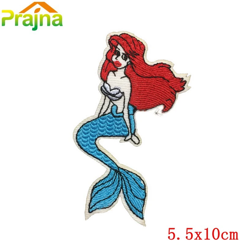 Mermaid Patch Sequins Patches On Clothes Sew/Iron on Patches For Clothing Stickers Cartoon Fusible Patches For Clothes Jeans DIY