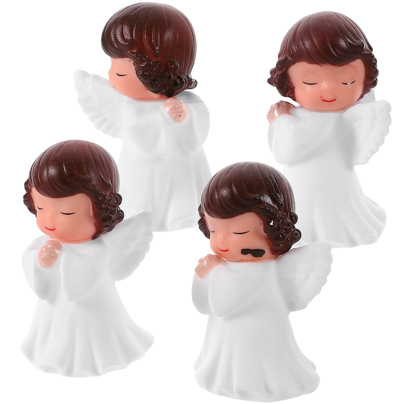 4 Pcs Praying Angel Figurines for Women Statues Decor Home Baby Dolls Decorative Girl Room Sculpture Ornaments