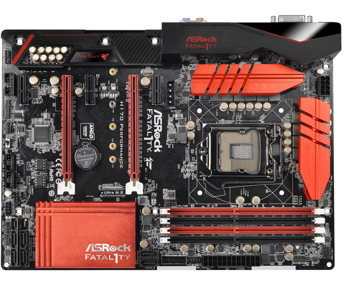 ASRock FATAL1TY H170 PRESTATIES Moederbord Intel H170 LGA 1151 DDR4 64G voor i7-7700 i5-6500 i3-6100 cpu ATX Ultra M.2