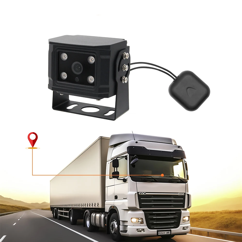 1080P 3G 4G Sim Card Waterproof Truck Security Camera 256G TF Card Loop Recording Remote Video AI 4G Camera For Vehicle
