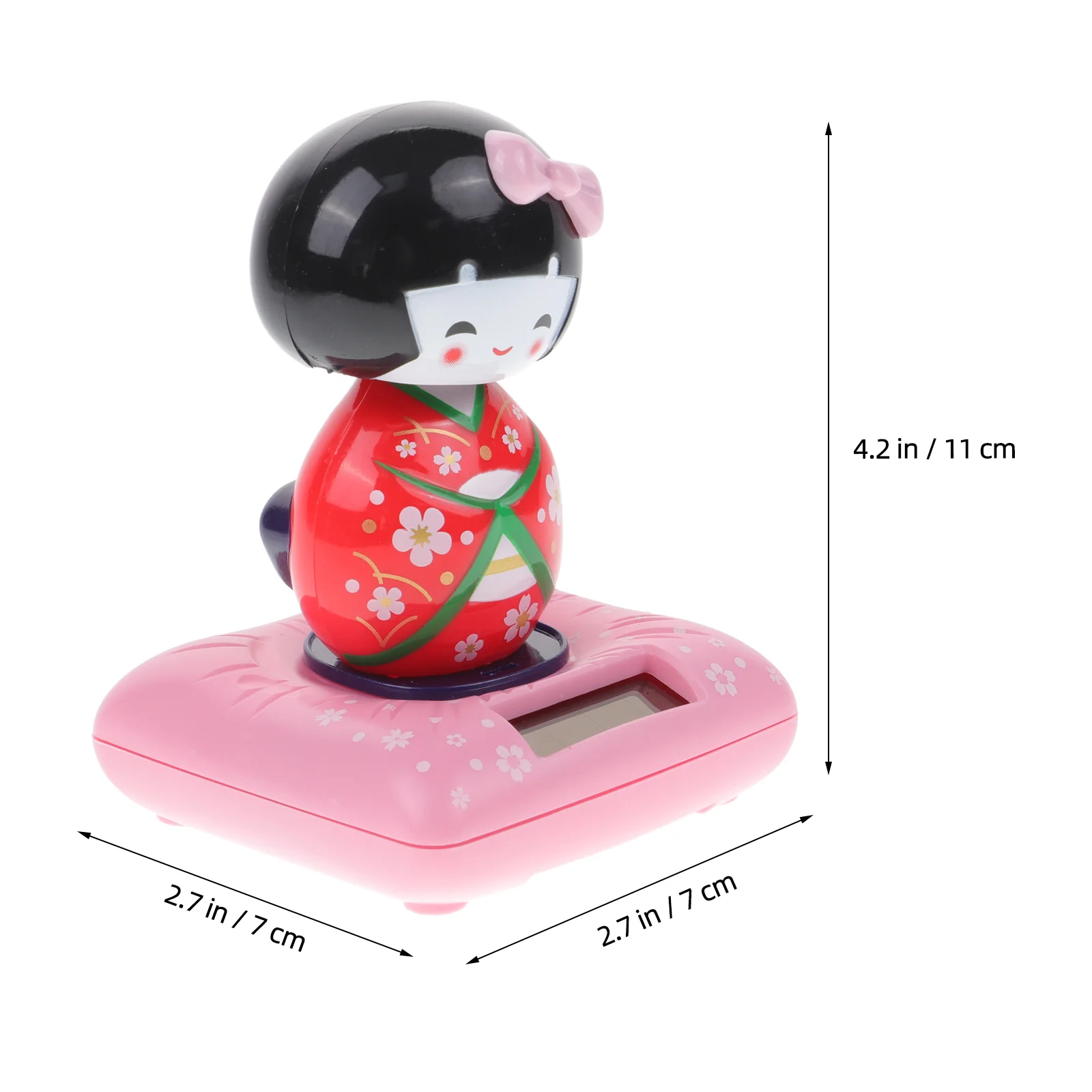 Toy Solar Powered Gift Kimono Car Ornament Decorate Maiko Decoration Child