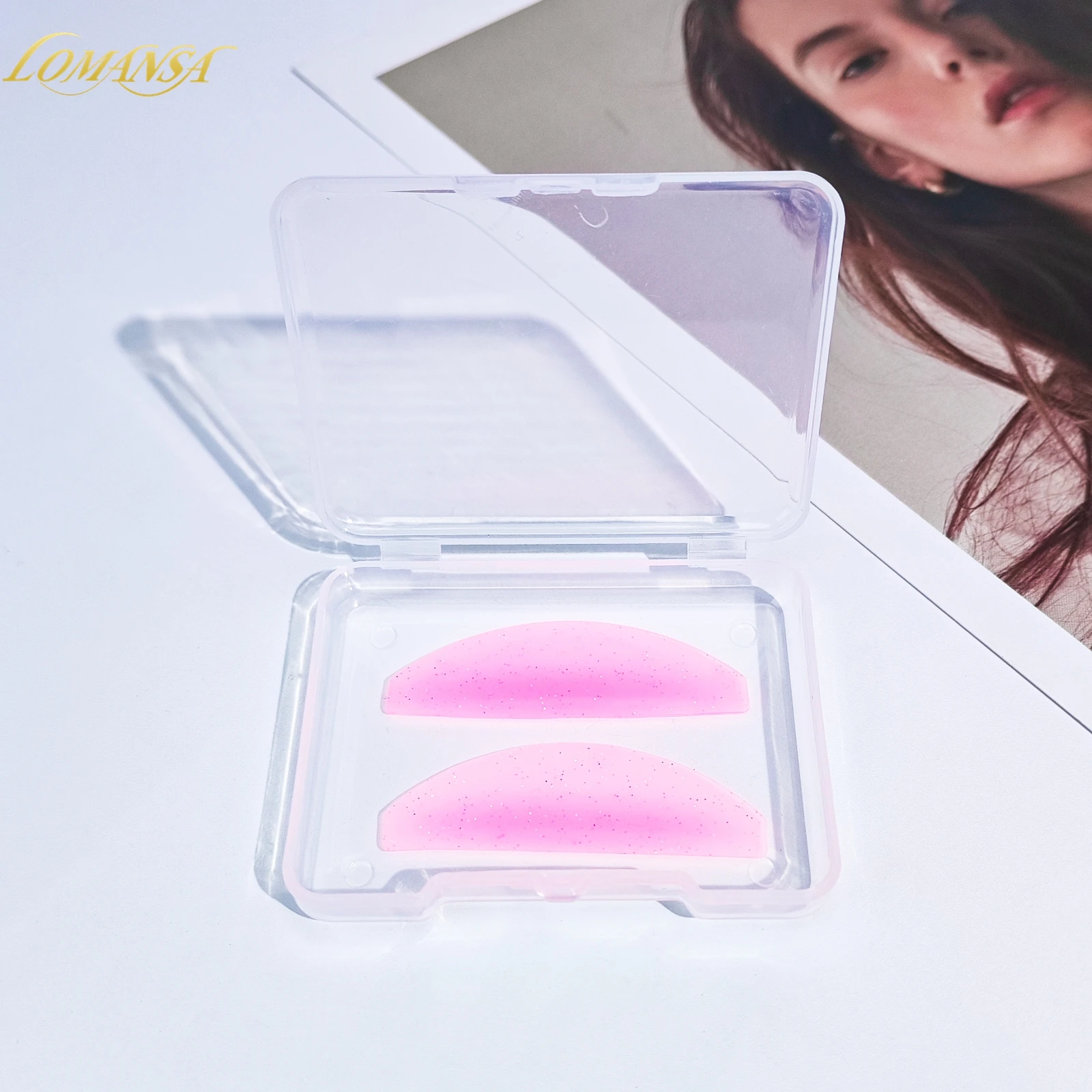 Lomansa 2 Stück Koreanische Wimpernlifting-Pads Flache Silikon-Pads für Dauerwellen-Lotion Nr. 1 Wimpern-Weichmacher-Pads Make-up-Tool – Detail 19