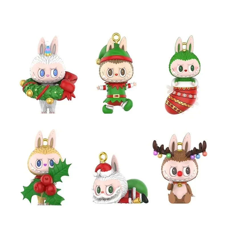 POP MART Labubu Christmas Series Blind Box Mystery Box Guess Bag Toys Doll Cute Anime Figure Desktop Ornaments Collection Gift