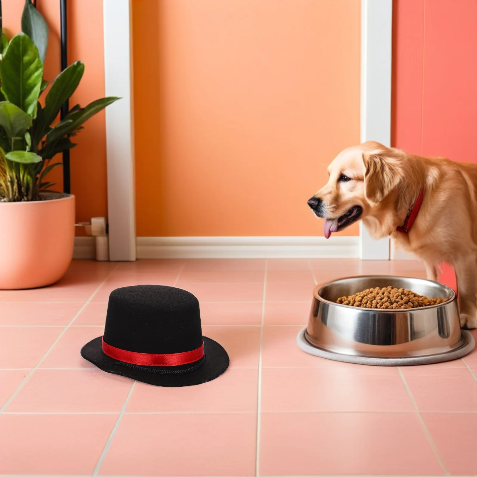 

2Pcs Dog Top Hat Black Pet Costume Cap Puppy Birthday Party Party Pet Hat Costume Accessory Doggie Hats Black Dog Cap