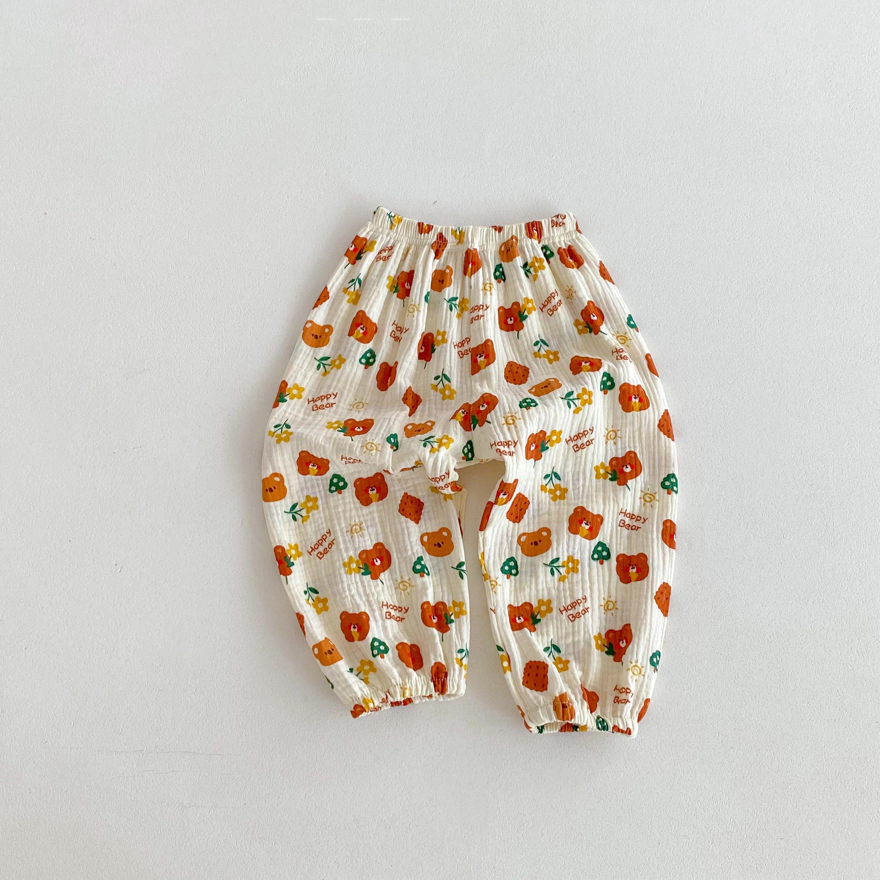 Soft Comfort Children Casual Trousers Summer Clothing Simple Fashion Girl And Boy Anti-mosquito Pant Kids Casual Bloomers 1-6y
