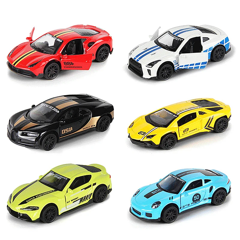 1Pc 1:43 Alloy Vintage Diecast Car Model Classic Pull Back Car Model Miniature Vehicle Replica For Collection Gift For Kids