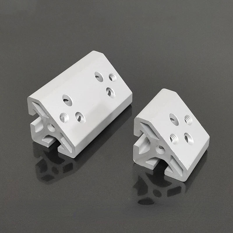 1pcs 45 Degree Aluminum Profile Finishing Corner Fitting Bevel Support Angle Code 4040 4080
