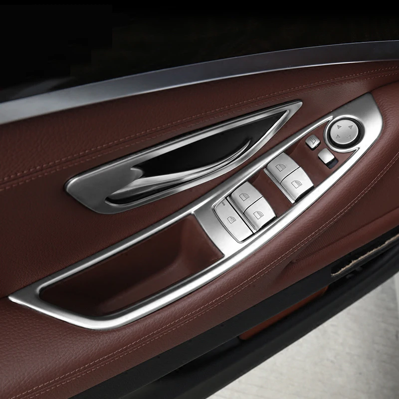 

Chrome Car Inner Door Window Switch Button Trim Cover For BMW 1 2 3 4 5 7 Series X1 X3 X4 X5 X6 F30 F10 F15 F16 F34 F07 F01