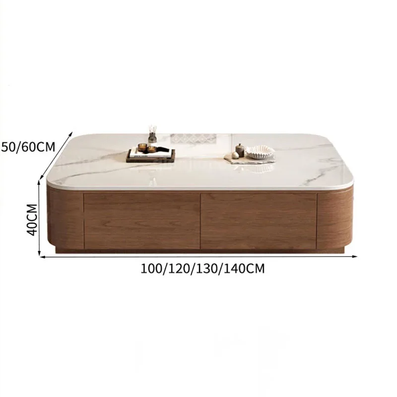 hh-Italian Nordic Side Table Luxury Aesthetic Modern Display Coffee Table Vintage Storage Table Basse Living Room Furniture*