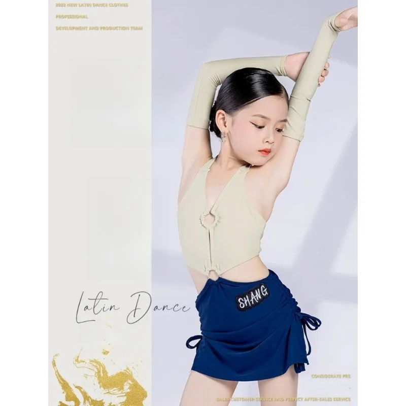 2026 New Latin Dance Suit Summer Stylish Training Outfit Performance Costume Trendy Stage Cha Cha Layered Elastic Dance Attire