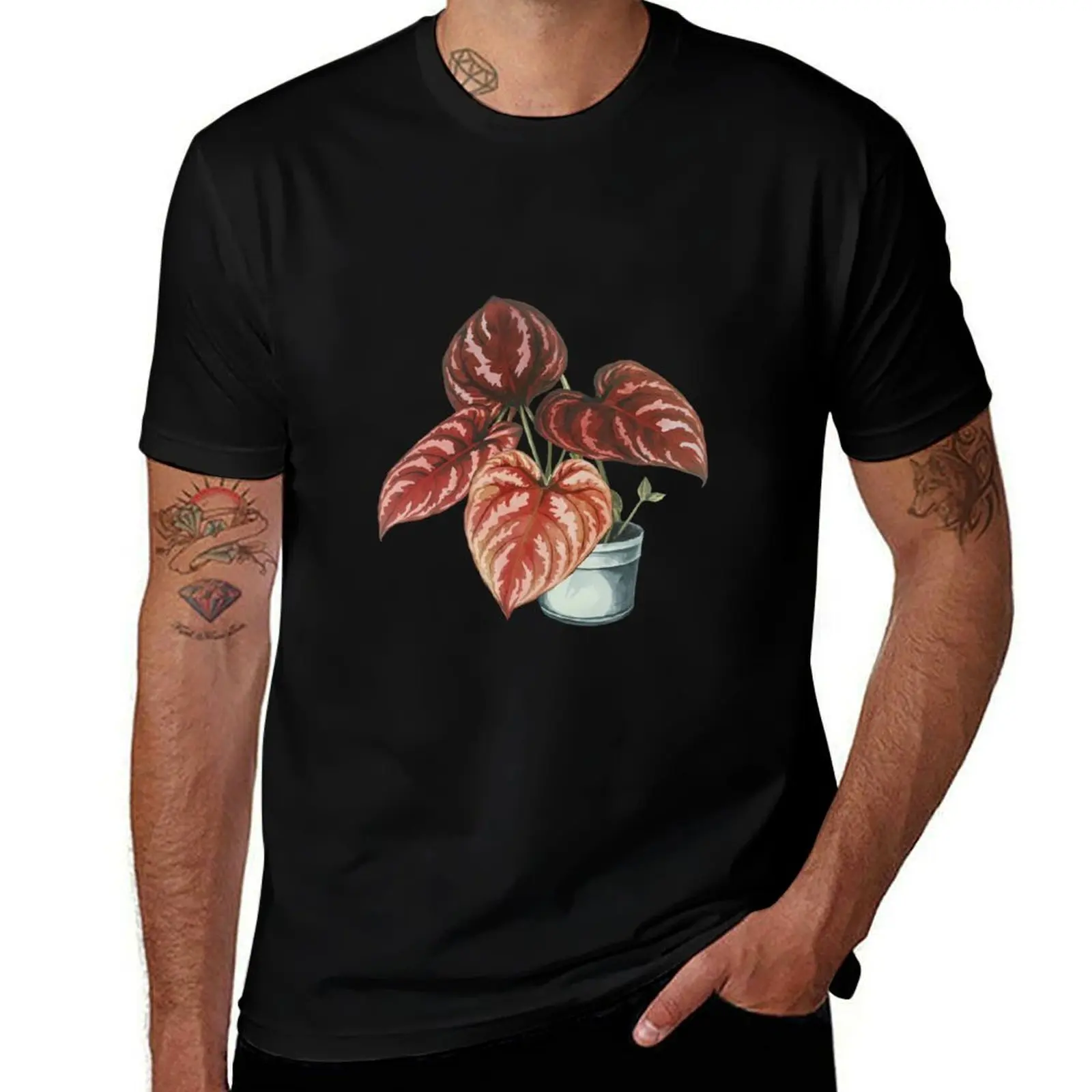 

caladium T-Shirt cotton graphic tees anime t shirts designer shirts boys animal print vintage t shirt men