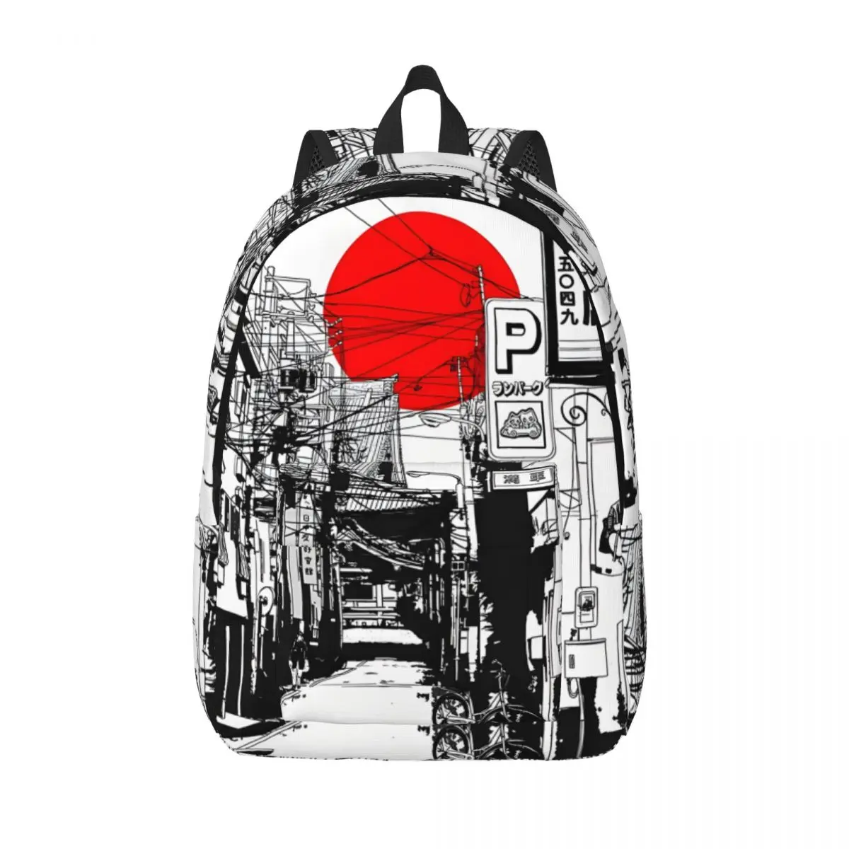 Knapsack Cool Tokyo City Art Multi Compartment J-Japan Grils Back To School Gift Casual Schoolbag Outdoor