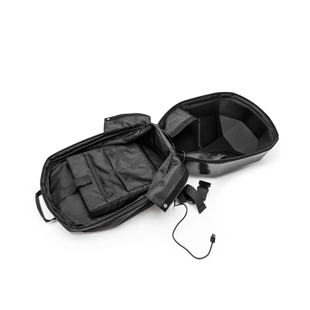 Mochila Led para casco de motocicleta, morral de viaje con pantalla iluminada, bolsa Escolar ruggzak F1