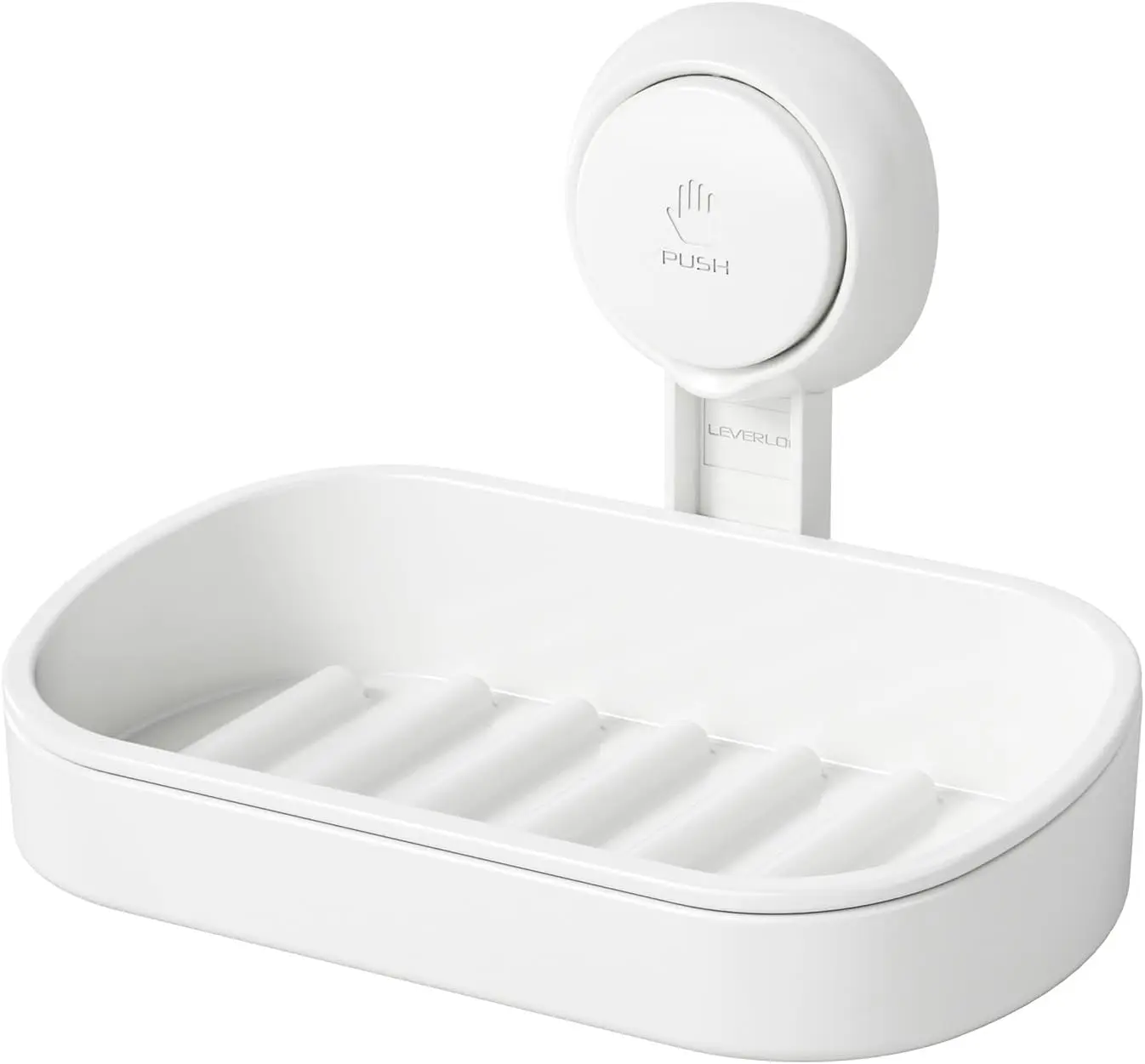 

Suction Cup Soap Dish Holder for Shower Wall Mounted, No Drilling, Self Draining, Removable, Strong Adhesion, Waterproof