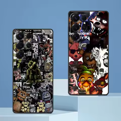 Case for Samsung Galaxy S22 S24 S25 S10 S23 S20 FE S21 Ultra S8 S9 Plus S7 Edge Black Phone Cover Fnaf Five-nights-At-Freddys