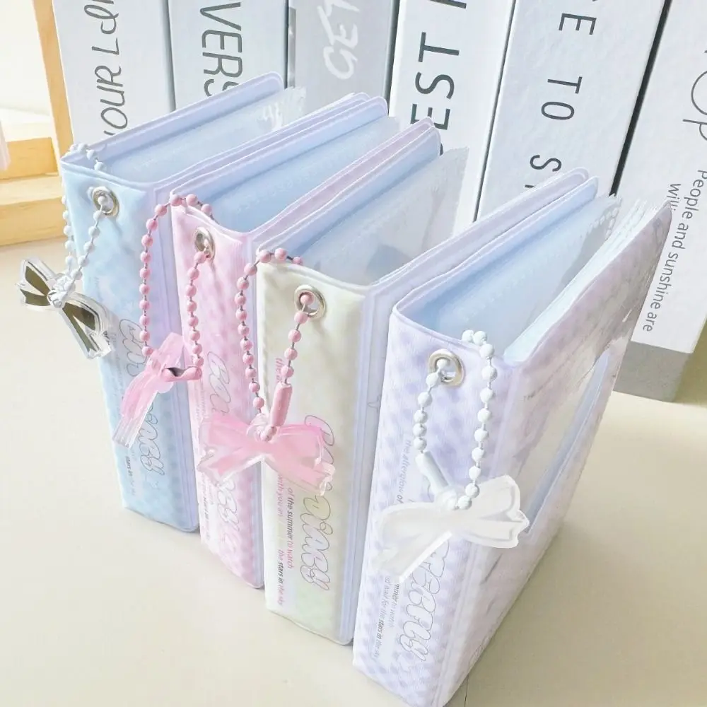 Korean Style Cute Mini Card Album PVC Cartoon Star-chasing Photo Album Hollow Design Storage Album Pendant Desktop