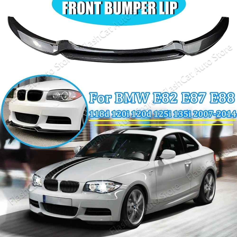 

E82 E87 E88 Front Bumper Lip Splitter Spoiler For BMW 118i 120i 120d 123d 125i 125se 128i 135i 2007-2013 Guard Tuning Diffuser