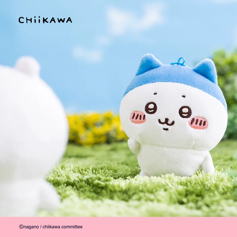 

Chiikawa Hachiware Plush Keychain Straight Bangs Pendant Cute Anime Keyring Gift for Fans