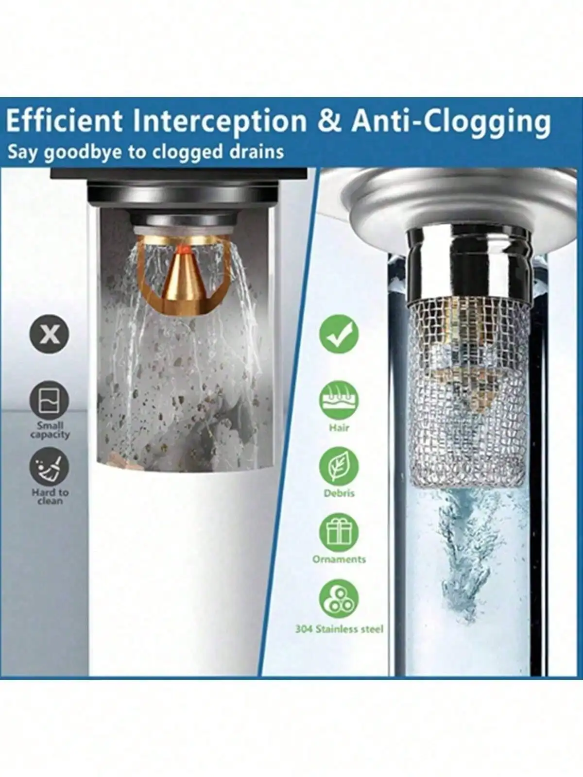 1PC/2PC Universal Sink Drain Cover, Basin Filter Anti-odor Pop-up Stopper, Vanity Hand Basin Leak Plug