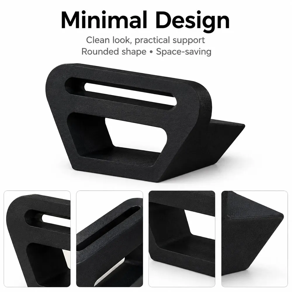 Rafford Laptop-Seitenständer, tragbarer ergonomischer Notebook-Ständer, rutschfest für den Schreibtisch, Kühlluftzirkulation für MacBook und Laptops – Detail 8
