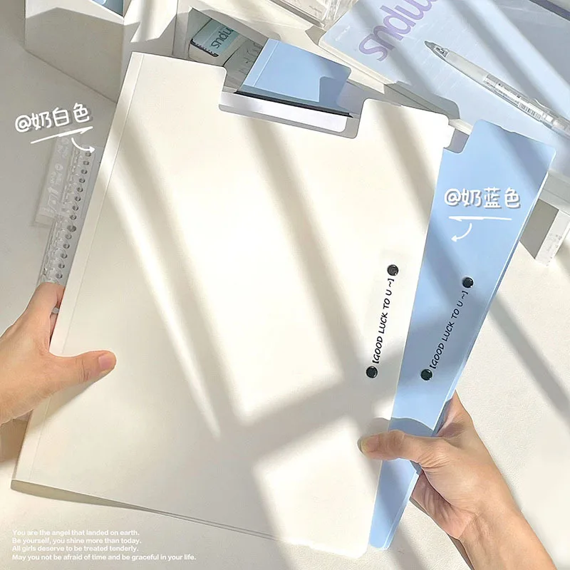 Multi Functional A4 File Folder Large Capacity Double Clips Clipboard Document Board File Organizer Office Accessories