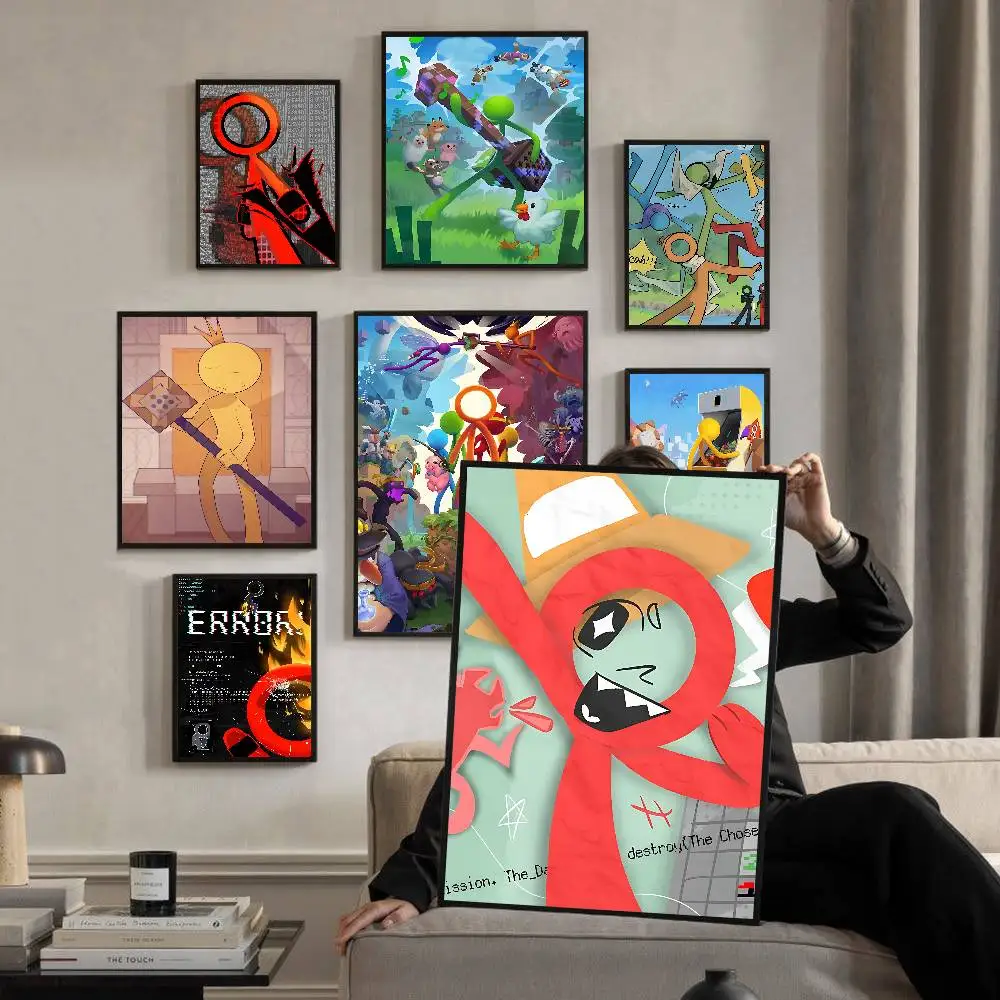 Pósteres clásicos de Anime de Alan Becker, arte de pared de calidad HD, carteles Retro para decoración de paredes del hogar y la habitación