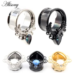 Alisouy 2PC Ear Piercing Plugs Tunnels Expanders Body Jewelry Gauges Studs Stretcher Earrings Fashion Jewelry Gift 0G 00G