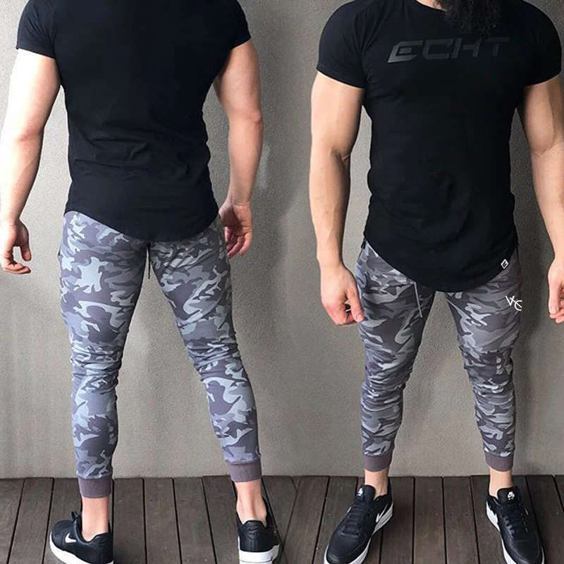 New Men Sweatpants Cotton Camouflage Sports Casual Pants Jogger Fitness Running Pants Gym Bodybuilding Stretch Trousers