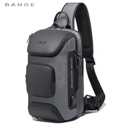 Sac à bandoulière multifonction USB pour homme, sac de poitrine de haute qualité, anti-vol lancé, sacs de messager pour homme, étanche, court voyage