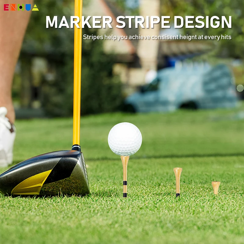 150 Tee golfowe Tee bambusowe uchwyt na piłki golfowe 2 dostępne rozmiary mocniejszy niż Tee drewniane 38mm 83mm
