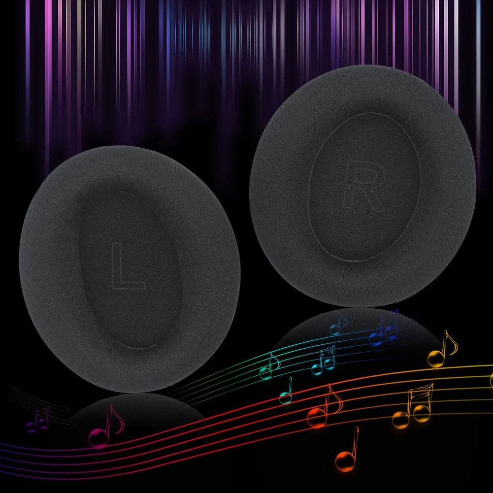 แผ่นรองหูฟังเปลี่ยนผ้าตาข่ายแผ่นรองหูฟังโฟมแยกเสียงรบกวนหูฟังแผ่นรองหูฟังสําหรับ Anker Soundcore Life Q30/Q35/Q30BT