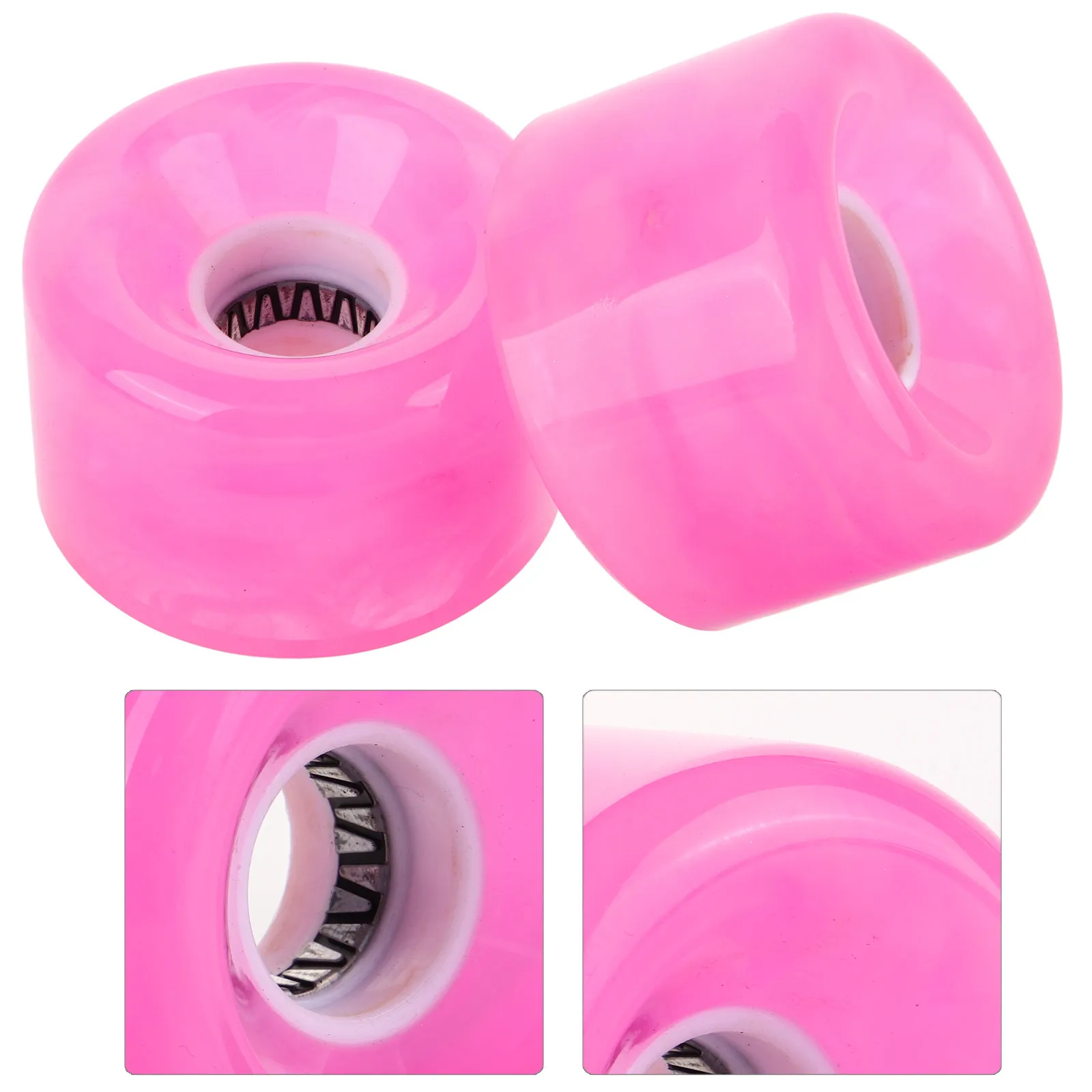 2Pcs Skateboard Wheels PU Wear Resistant Replacement Wheel Fast Smooth Glide Skate Board Parts Skateboard Wheels